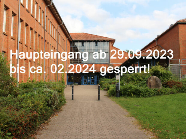 Umgestaltung des Haupteinganges der FHVD, Campus Altenholz – gesperrt ab 29. September 2023